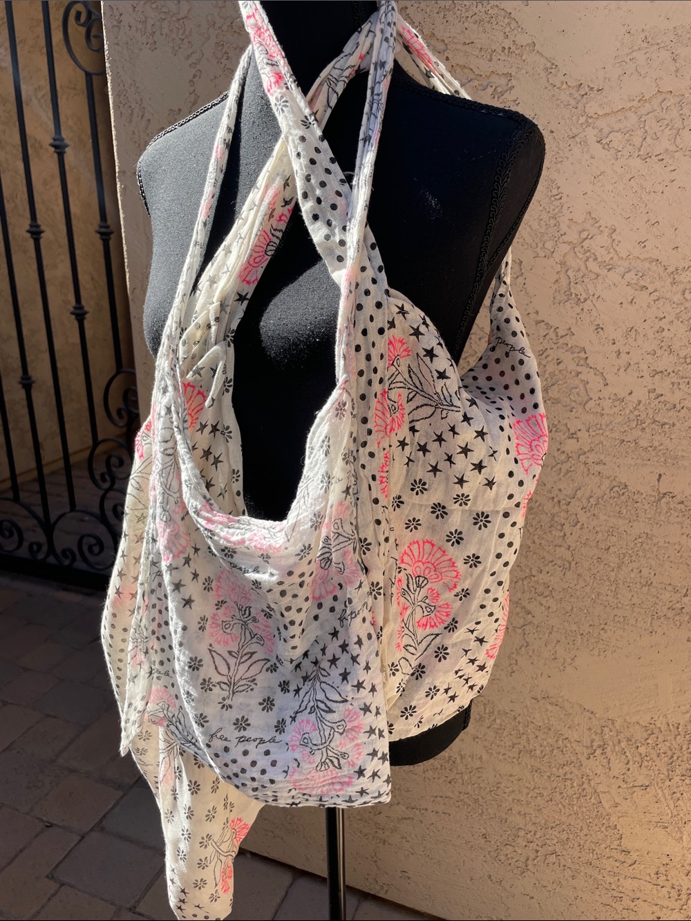 Set of 3 Free People lightweight reusable tote bags